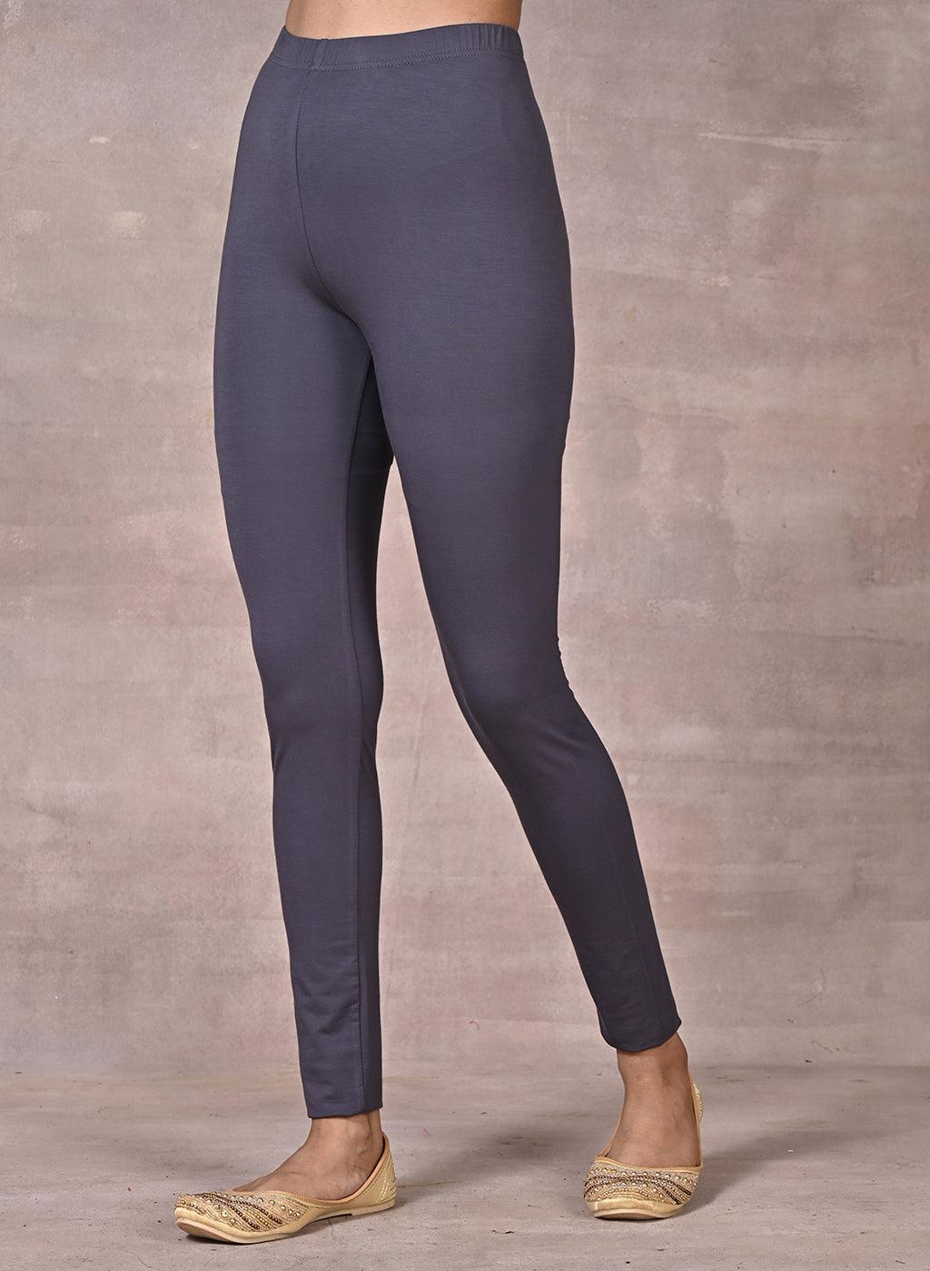 Side View of Anchor Grey Plain Tight for Women