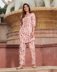 Mohini Multicoloured Pink Printed Rayon Co-ord Set for Women