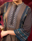 Lia Dark Teal Embroidered Cotton Modal Designer Kurta for Women