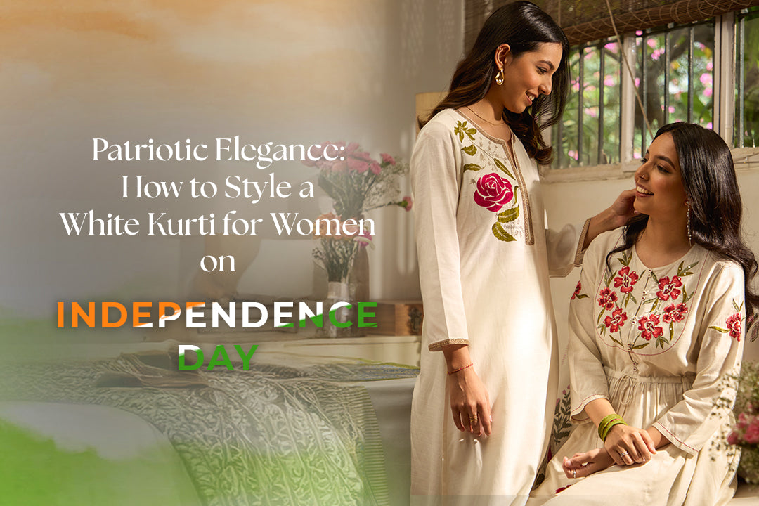 Patriotic Elegance: How to Style a white kurti for women for Independence Day