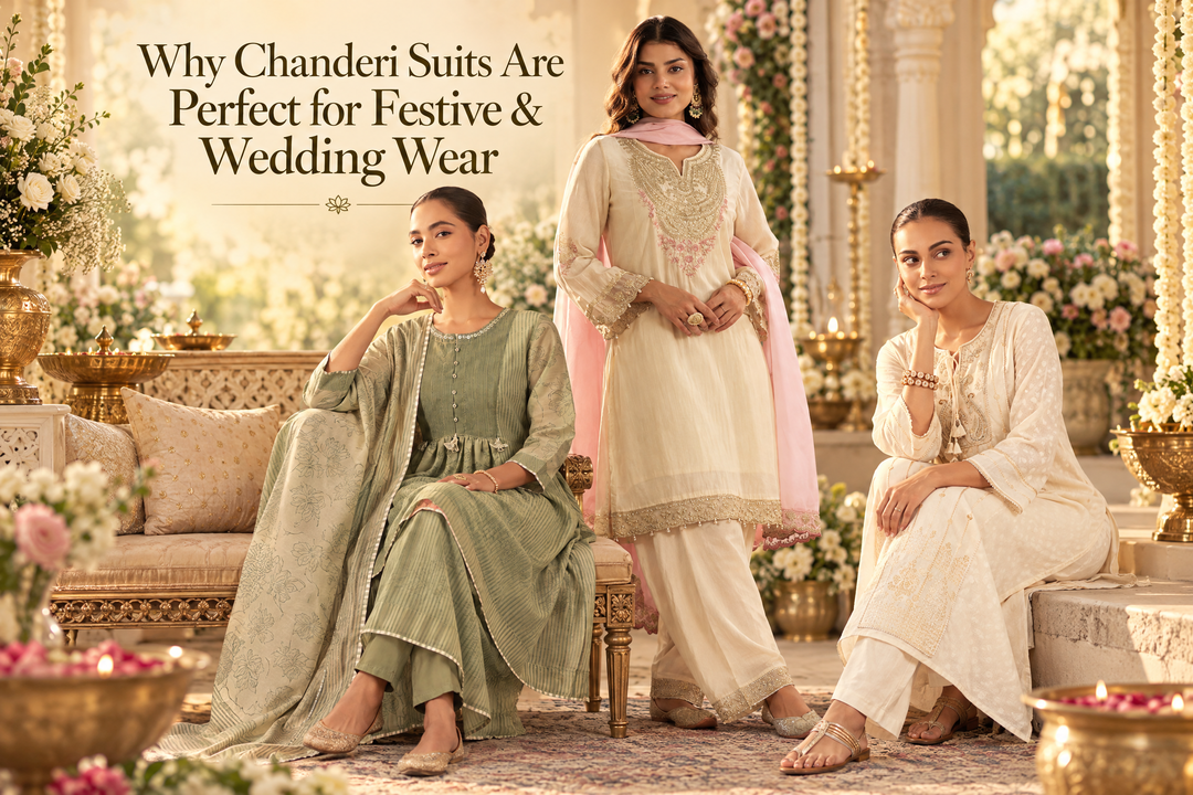 Why Chanderi Suits Are Perfect for Festive & Wedding Wear