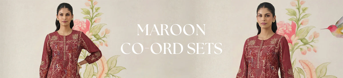 Buy Maroon Co-ord Sets for Women Online in India – Lakshita