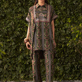 Ava Green Printed Rayon Co-ord Set for Women