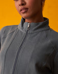 Teal High-neck Jacket for Women