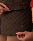 Olive High-neck Quilted Jacket for Women
