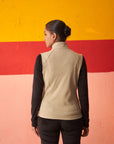 Green High-neck Sleeveless Jacket for Women