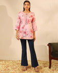 Pink Floral Printed Tunic