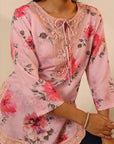 Pink Floral Printed Tunic