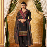 Mrinal Slate Black Printed Suit Set