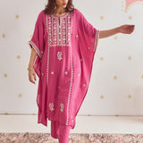 Amaira Barbie Pink Embroidered Kaftan Set