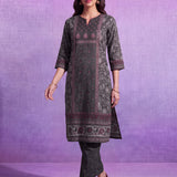 Raina Black Printed Kurta Set