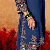 Aaradhya Antique Blue Embroidered Suit Set