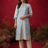 Arpora Spa Printed Linen Straight Kurta