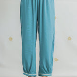 Rhea Aqua Blue Sequin Embroidered Suit Set