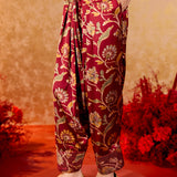 Ameera Ruby Red Embroidered Suit Set