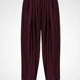 Wine Satin Relaxed Fit Salwar