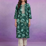 Green All Over Printed Cotton Kurta