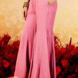 Ira Dazzle Pink Embroidered Sharara Set