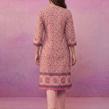 Pink All-Over Placement Printed Straight Suit Set