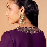 Riva Imperial Purple Embroidered Suit Set