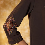 Riddhima Brown Plum Embroidered Co-ord Set