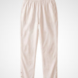 Ivory Poplin Lycra Tapered Essentials Pant