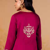 Samaira Electric Fuchsia Embroidered Suit Set