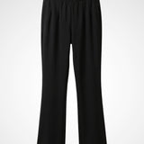 Black Roma Cotton Bootcut Pants