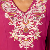 Aarini Jazzberry Fuchsia Embroidered Suit Set