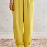 Rhea Lemon Green Sequin Embroidered Suit Set