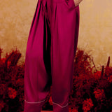 Samaira Electric Fuchsia Embroidered Suit Set