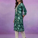 Green All Over Printed Cotton Kurta