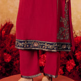 Samaira Vermillion Maroon Embroidered Suit Set