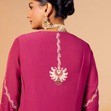 Aarini Jazzberry Fuchsia Embroidered Suit Set