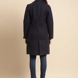 Blue Long Plain Coat