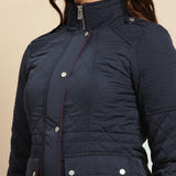 Navy Blue Regular Plain Jacket - Lakshita