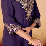 Meera Dim Purple Embroidered Kurta Set