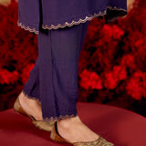 Meera Dim Purple Embroidered Kurta Set
