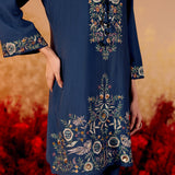 Ziva Dark Navy Embroidered Kurta Set