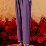 Navya Midnight Purple Embroidered Kurta Set