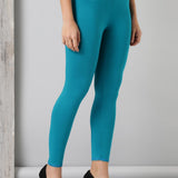 Turquoise Ankle Length Plain Legging - Lakshita