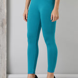 Turquoise Ankle Length Plain Legging - Lakshita