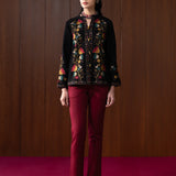 Rivara Black Embroidered Cord Jacket