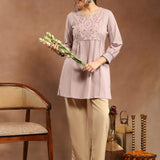 Cotton Linen Embroidered Top