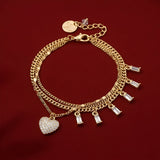 Lyra CZ Heart Bracelet