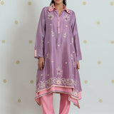 Ishani Rich Mauve Applique Embroidered Co-ord Set