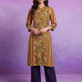Ira Mustard Printed Kurta