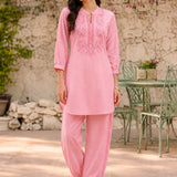 Pure Cotton Paisley Embroidered Co-Ord Set