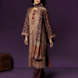 Kasturi Maroon Printed Jamawar Suit Set with Dupatta