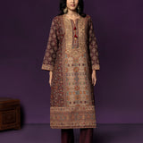 Kasturi Maroon Printed Jamawar Suit Set with Dupatta